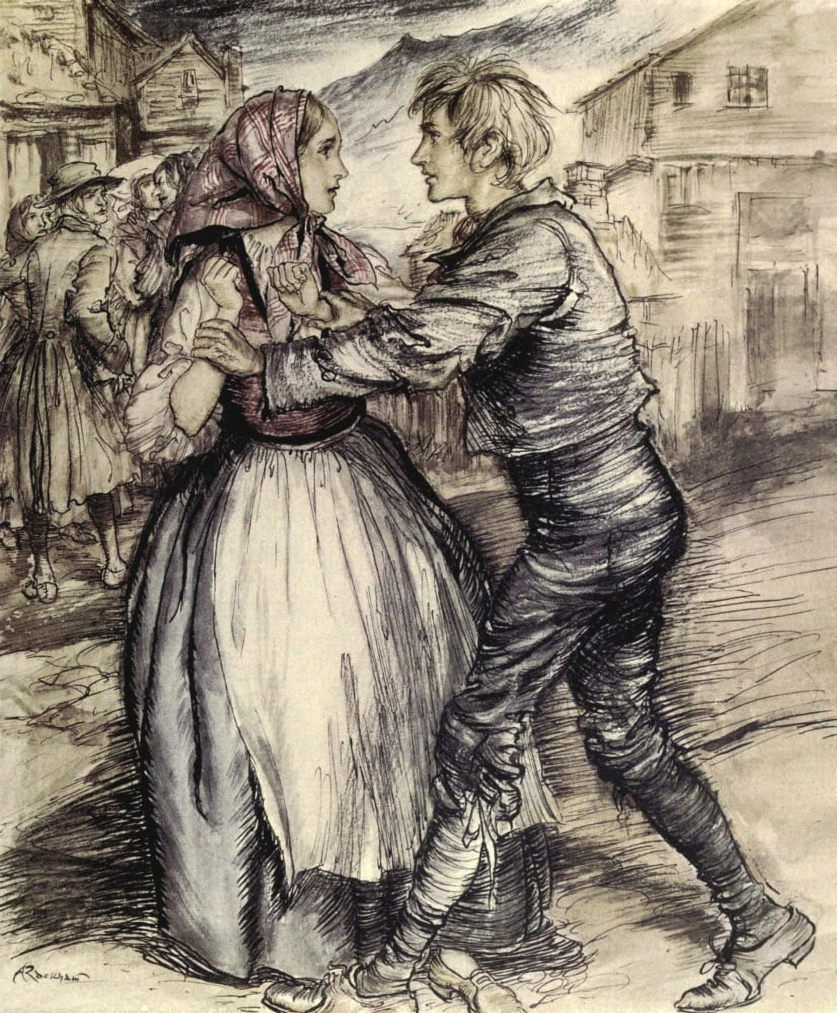 Peer Gynt 1936 Peer & Solveig at wedding Canvas Art - A Rackham (18 x 24)
