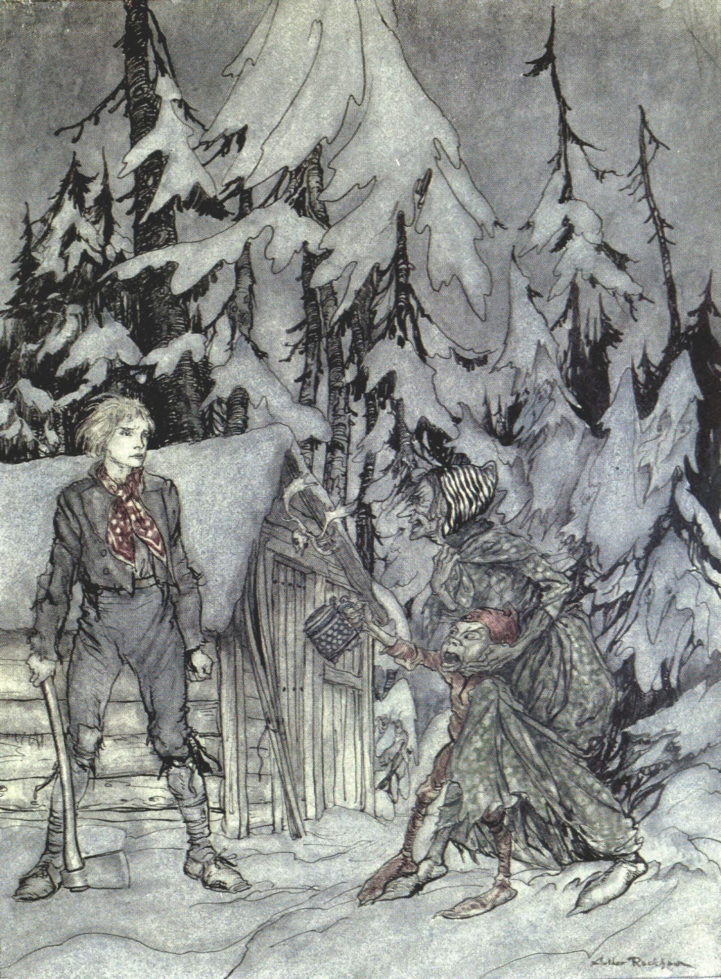 Peer Gynt 1936 Peer & Troll witch Canvas Art - A Rackham (18 x 24)
