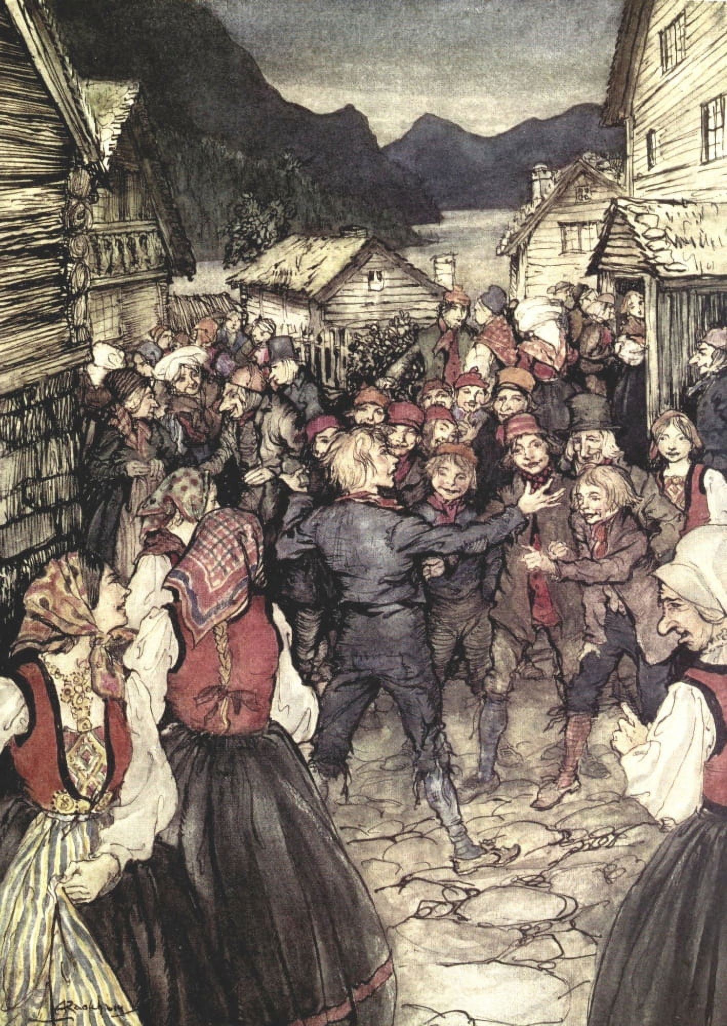 Peer Gynt 1936 Peer with wedding guests Canvas Art - A Rackham (24 x 36)