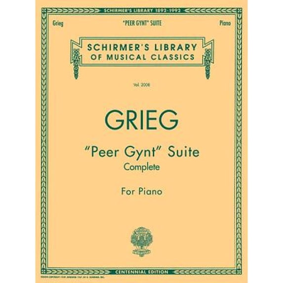 Pre-Owned Peer Gynt Suite (Complete): Schirmer Library of Classics Volume 2008 Piano Solo (Paperback 9780793545179) by Edvard Grieg