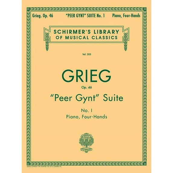 Peer Gynt Suite No. 1, Op. 46: Schirmer Library of Classics Volume 203 Piano Duet (Paperback)