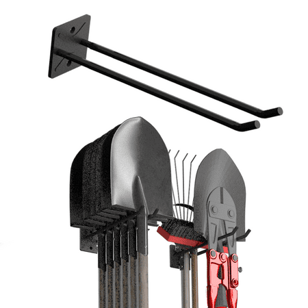 PeerBasics, Metal 12” Wall Mount Straight Hook, 95lb Capacity, Black