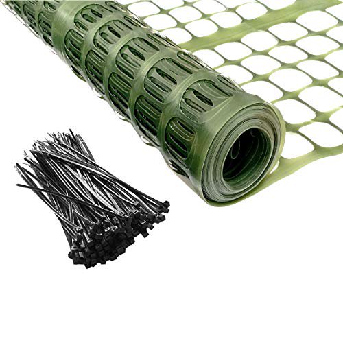 PeerBasics Patio Snow Garden Fencing Lightweight Safety Netting - Dark Green