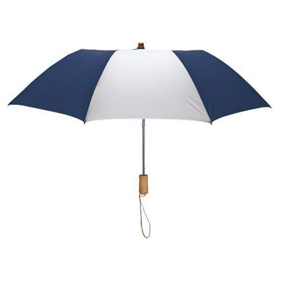 Peerless 2363-Navy-White Executive Folding Umbrella, Navy And White
