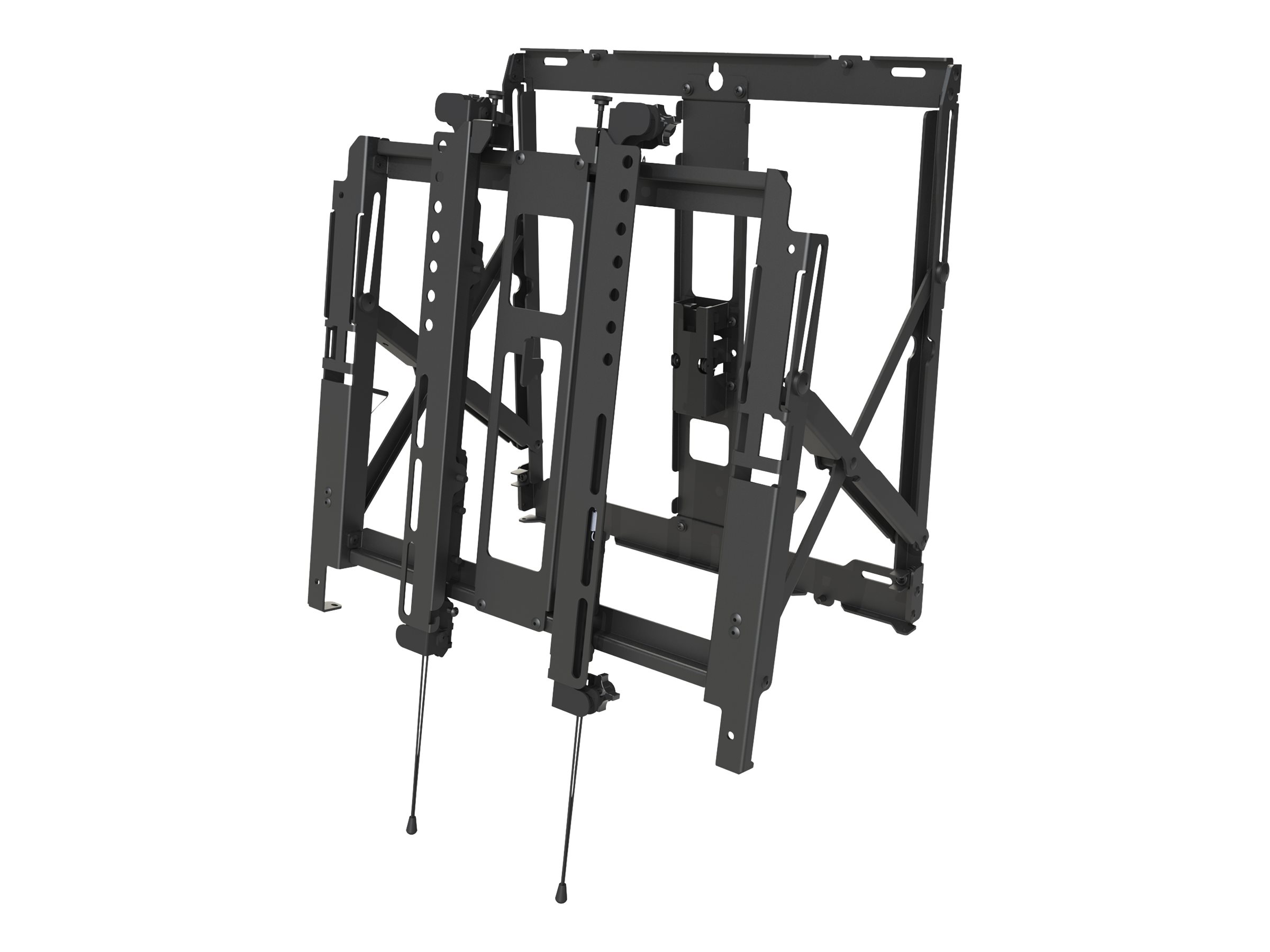 Peerless-AV SmartMount Full Service Video Wall Mount with Quick Release DS-VW755S - Mounting kit (wall mount) - for video wall - black powder coat - screen size: 40"-65" - mounting interface: 400 x 400 mm - wall-mountable - image 1 of 2