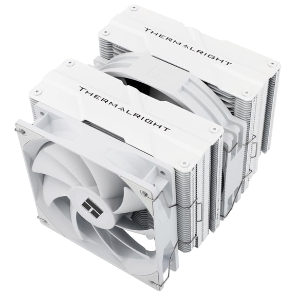 Peerless Assassin 140 White CPU Cooler, 6 Heat Pipes AGHP Technology,Dual PWM Fans with 1500RPM Speed, Double Towers Cooler,for AM5/AM4&Intel LGA 1700/1851/1150/1151/1200,PC CPU Cooling