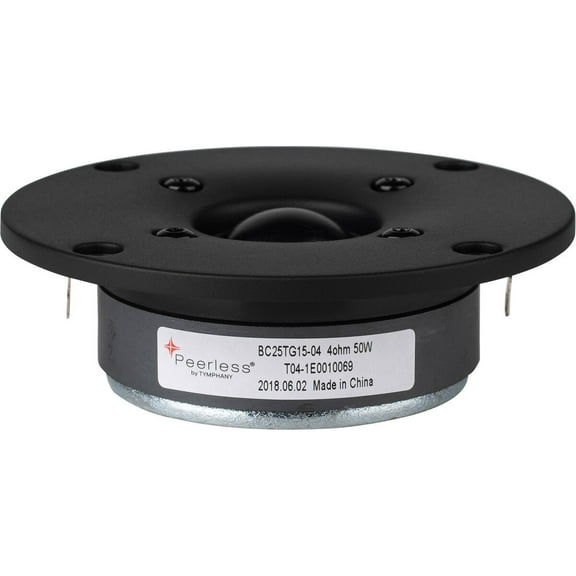 Peerless - BC25TG15-04 - by Tymphany 1 Silk Dome Tweeter - 4 Ohm - Black