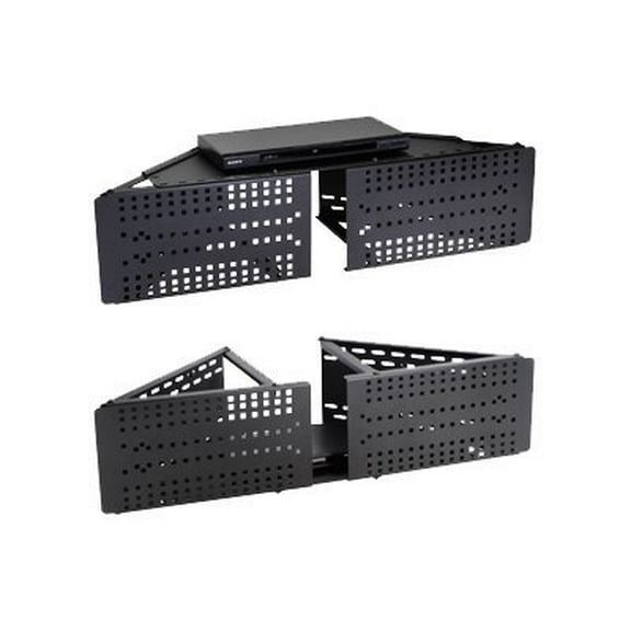 Peerless Flat Panel Corner Mount CM50 - Mounting kit (2 wall plates, 2 screen attachment plates, 4 support brackets) - for flat panel - fused epoxy - black - screen size: 32"-50" - inside wall corner - for PARAMOUNT Universal Flat Wall Mount PF640; PARAMOUNT Universal Tilt Wall Mount PT640