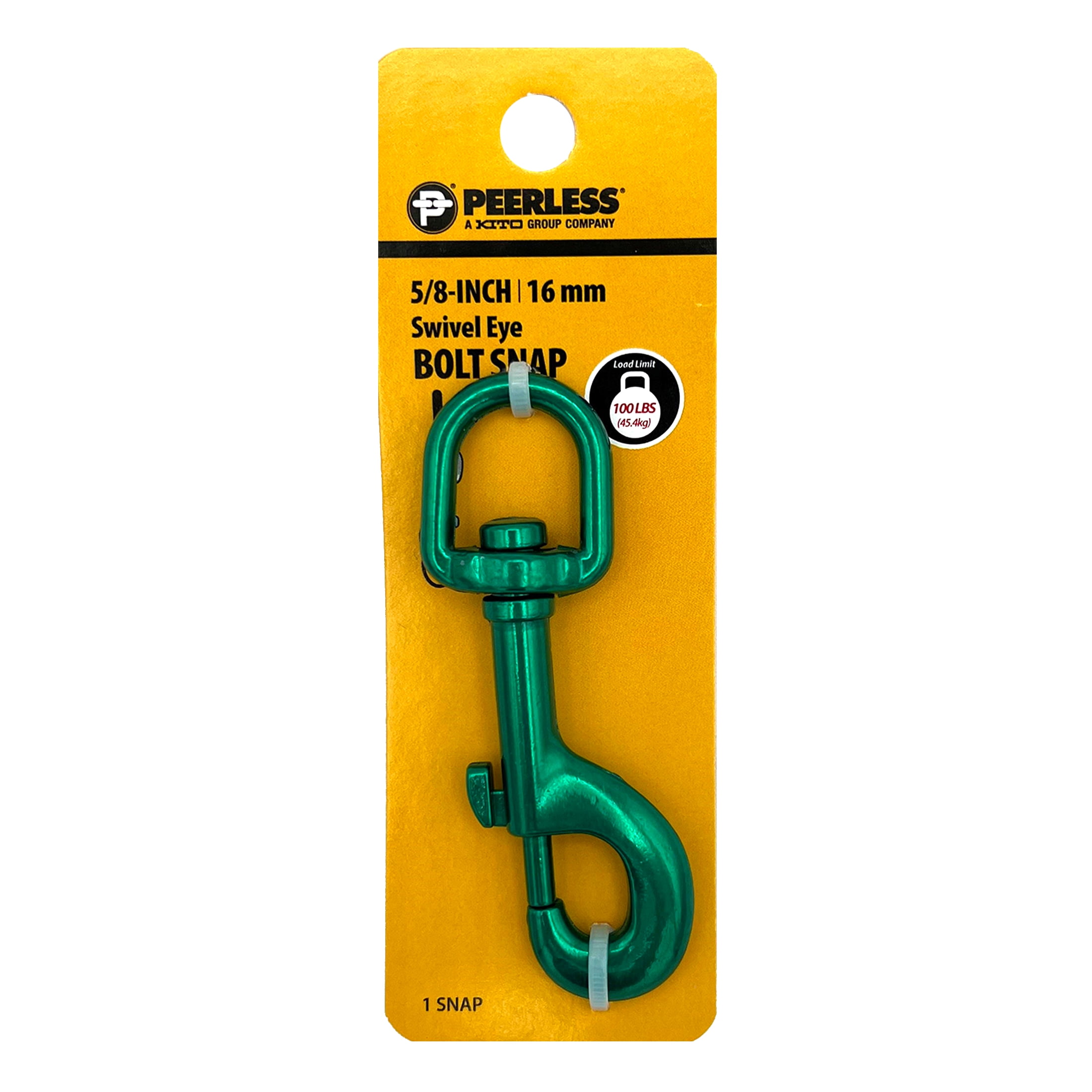 Peerless Chain 5/8" Swivel Eye Bolt Snap 100 Pound Working Load
