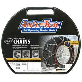 Peerless Chain 0231810 AutoTrac Tire Chains, 1 Pair, Self-Tightening for Winter Safety