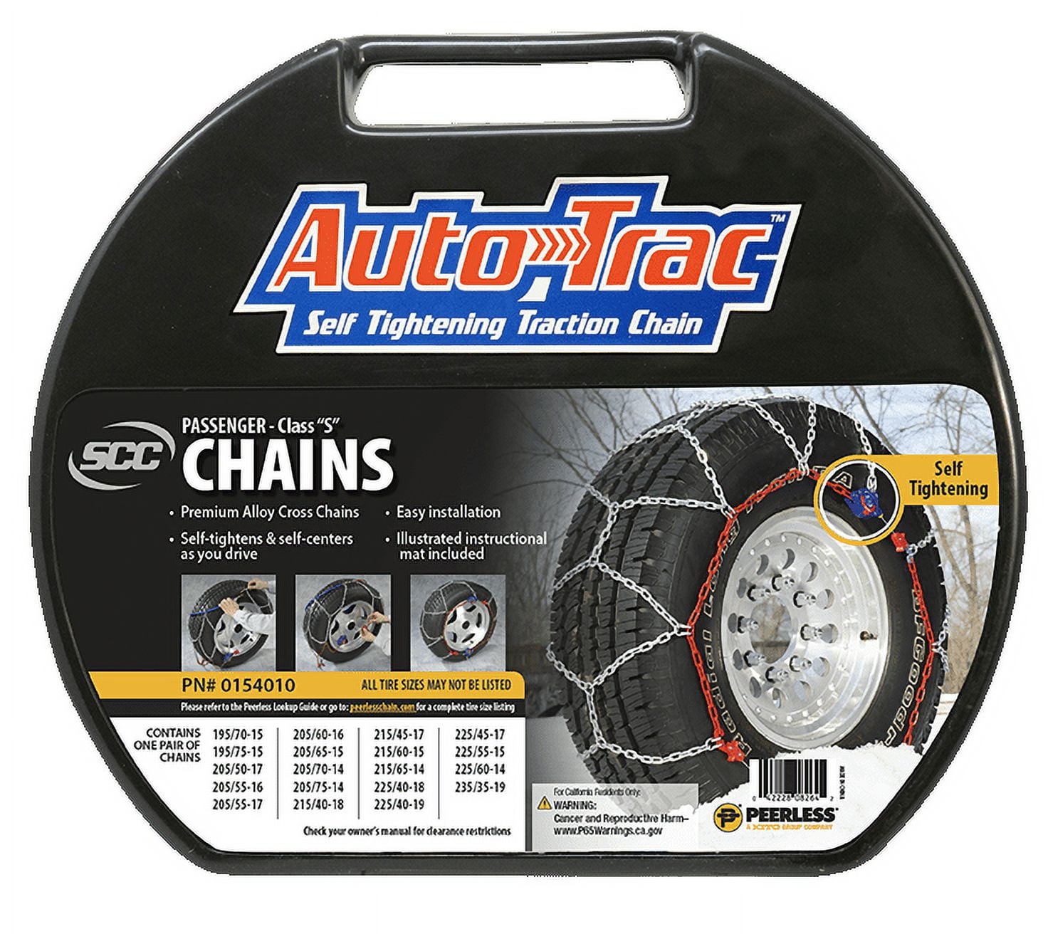 Peerless Chain Auto-Trac Passenger Tire Chains, #0154010