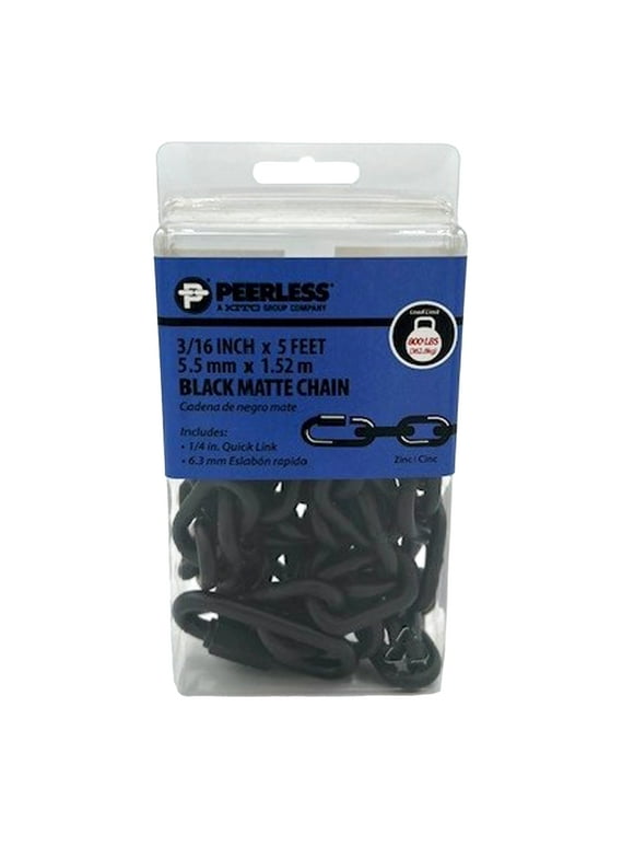 Peerless Chain Black Matte Chain Kit 3/16 in. x 5 ft, #4755205
