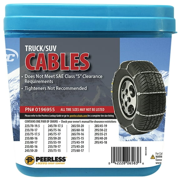 Peerless Chain 0196955 Light Truck Tire Cables, 1 Pair, Winter Tire Chains