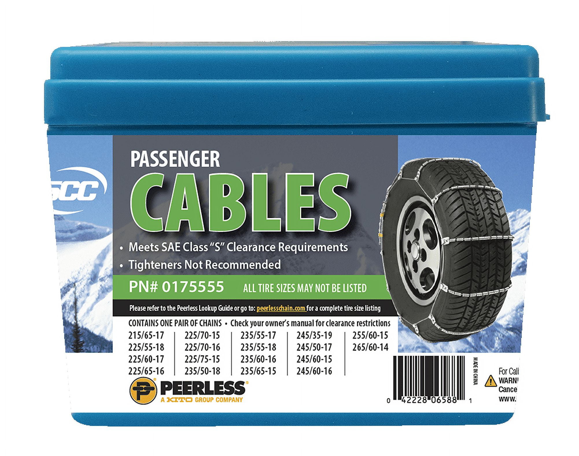 Peerless Chain Passenger Tire Cable, #0175555 - Walmart.com Peerless Chain Passenger Tire Cable, #0175555 - Walmart.com