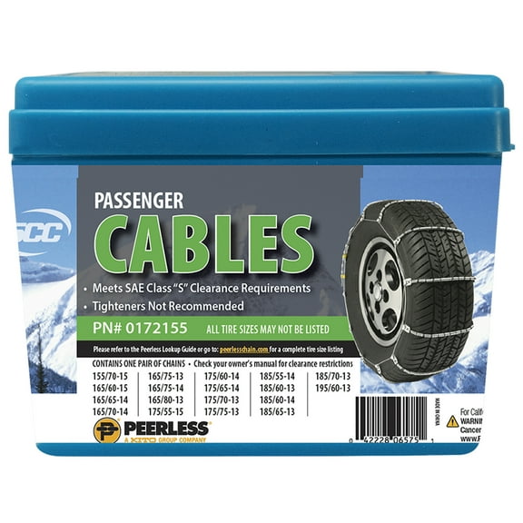 Peerless Chain Passenger Tire Cables, #0172155