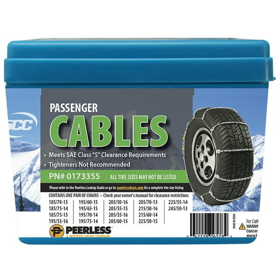Peerless Chain Passenger Tire Cables, #0173355