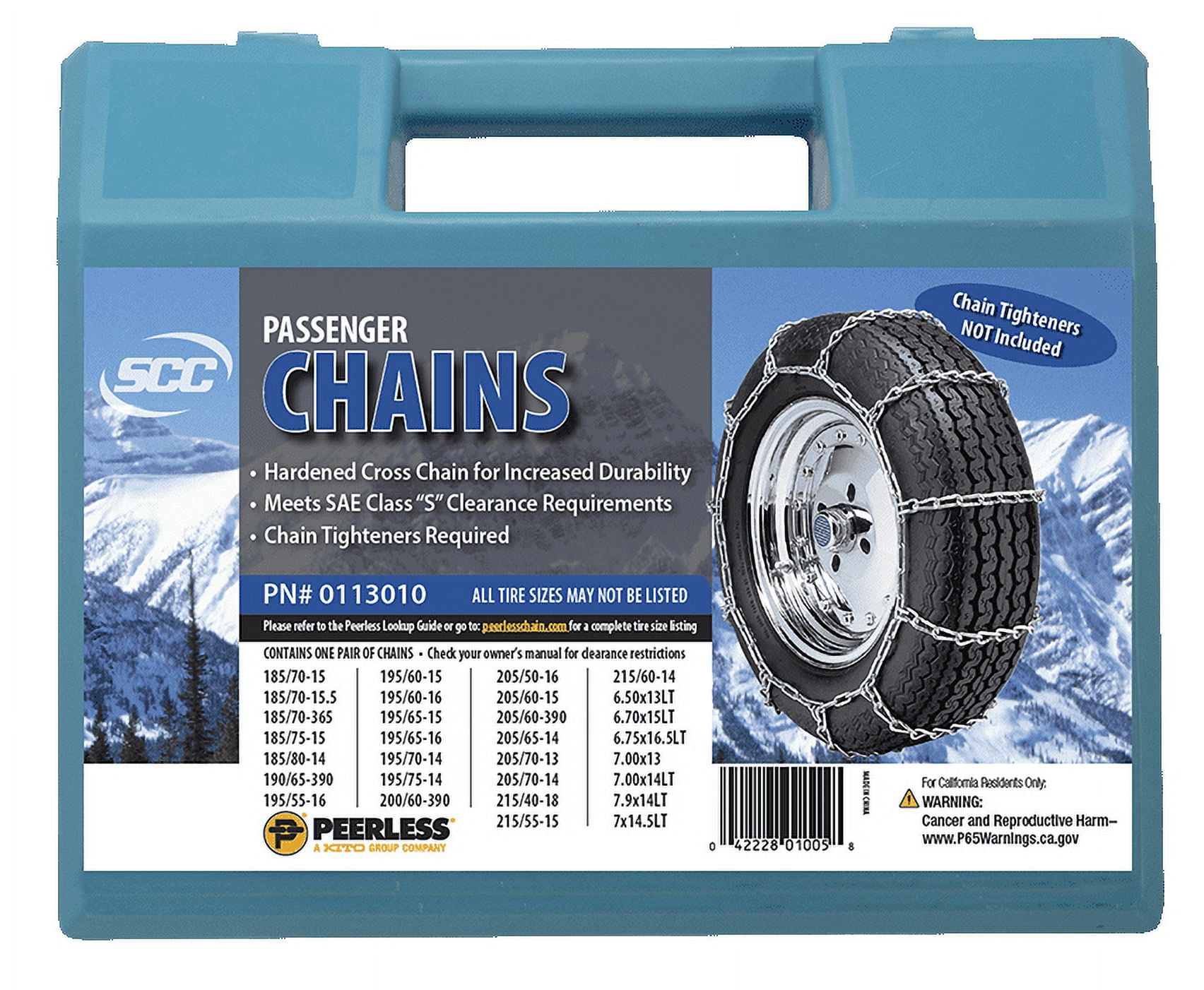 Peerless Chain Passenger Tire Chains 0113010 Walmart