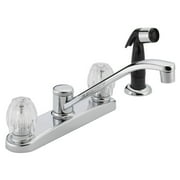 Peerless Classic Two Handle Chrome Kitchen Faucet Side Wand Included