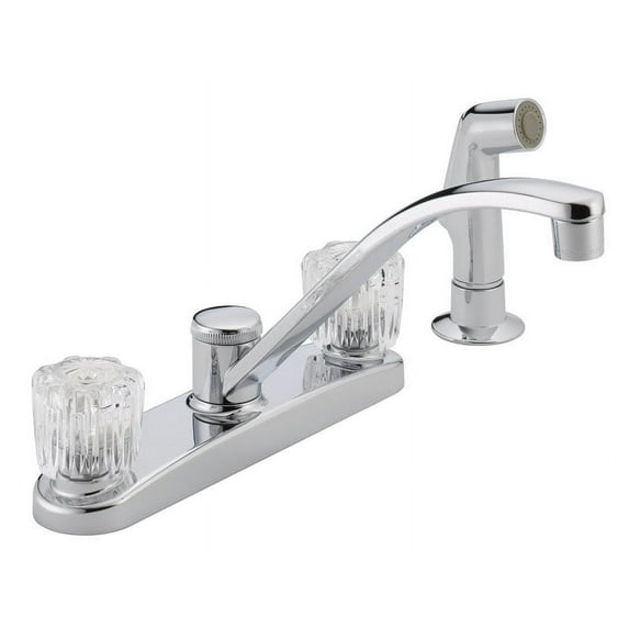 Peerless Classic Two Handle Chrome Kitchen Faucet Side Wand Included