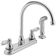 Peerless Claymore Two Handle Deck-Mount Kitchen Faucet in Chrome P299575LF
