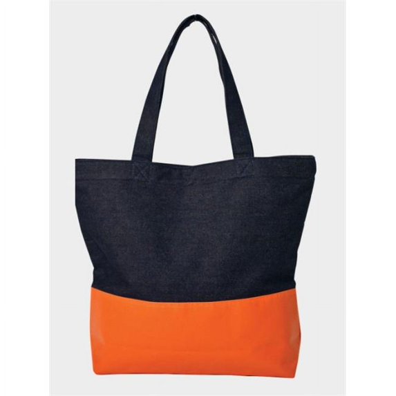 Peerless DEN001-Orange Denim Bag, Orange