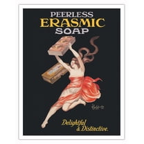 Peerless Erasmic Soap - Delightful & Distinctive - Vintage Advertising Poster by Leonetto Cappiello c.1925 - Fine Art Matte Paper Print (Unframed) 11x14in
