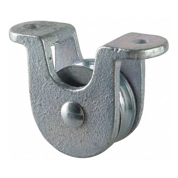 Open Deck Pulley Block, Fibrous Rope, 3/8 in Max Cable Size, Not Rated Max Load, Electro-Galvanized