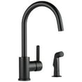 thumbnail image 1 of Peerless Apex Single-Handle Side Sprayer Kitchen Faucet in Matte Black, 1 of 7