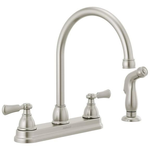 Open Box Peerless P2865LF-SS Elmhurst 2-Handle Kitchen Faucet w/ Side Sprayer, Stainless
