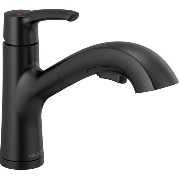 Peerless P6935lf Parkwood 1.5 GPM Single Hole Pull Out Kitchen Faucet - Black