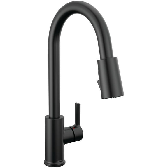 Peerless P7912lf Flute 1.5 GPM Deck Mounted Pull Down Kitchen Faucet - Black