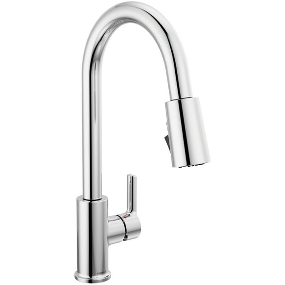 Peerless P7912lf Flute 1.5 GPM Deck Mounted Pull Down Kitchen Faucet - Chrome