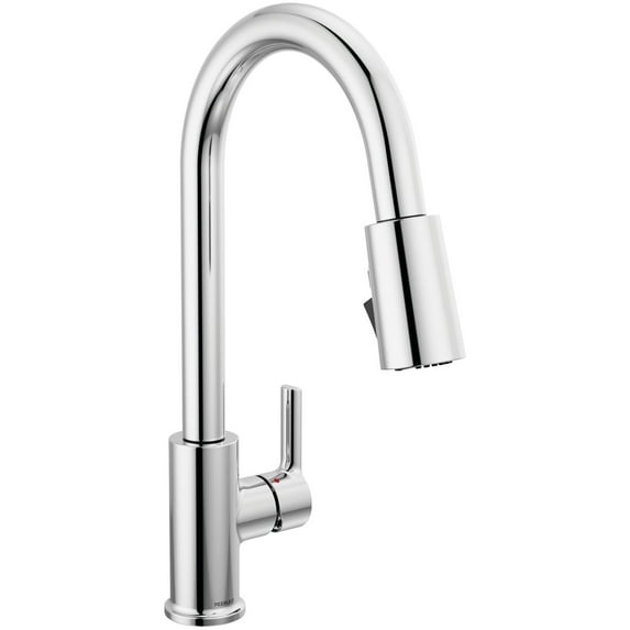 Peerless P7912lf Flute 1.5 GPM Deck Mounted Pull Down Kitchen Faucet - Chrome