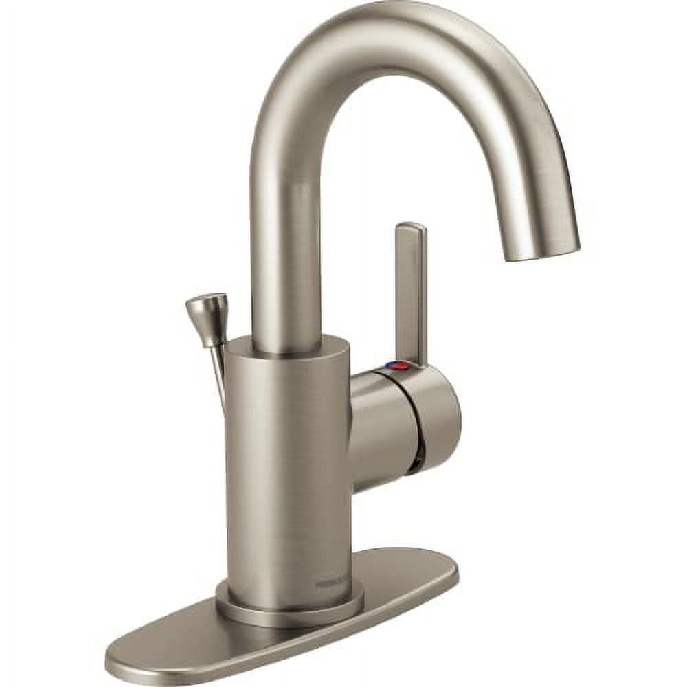 Brushed Nickel Single Handle Bathroom Faucet with Brass Body