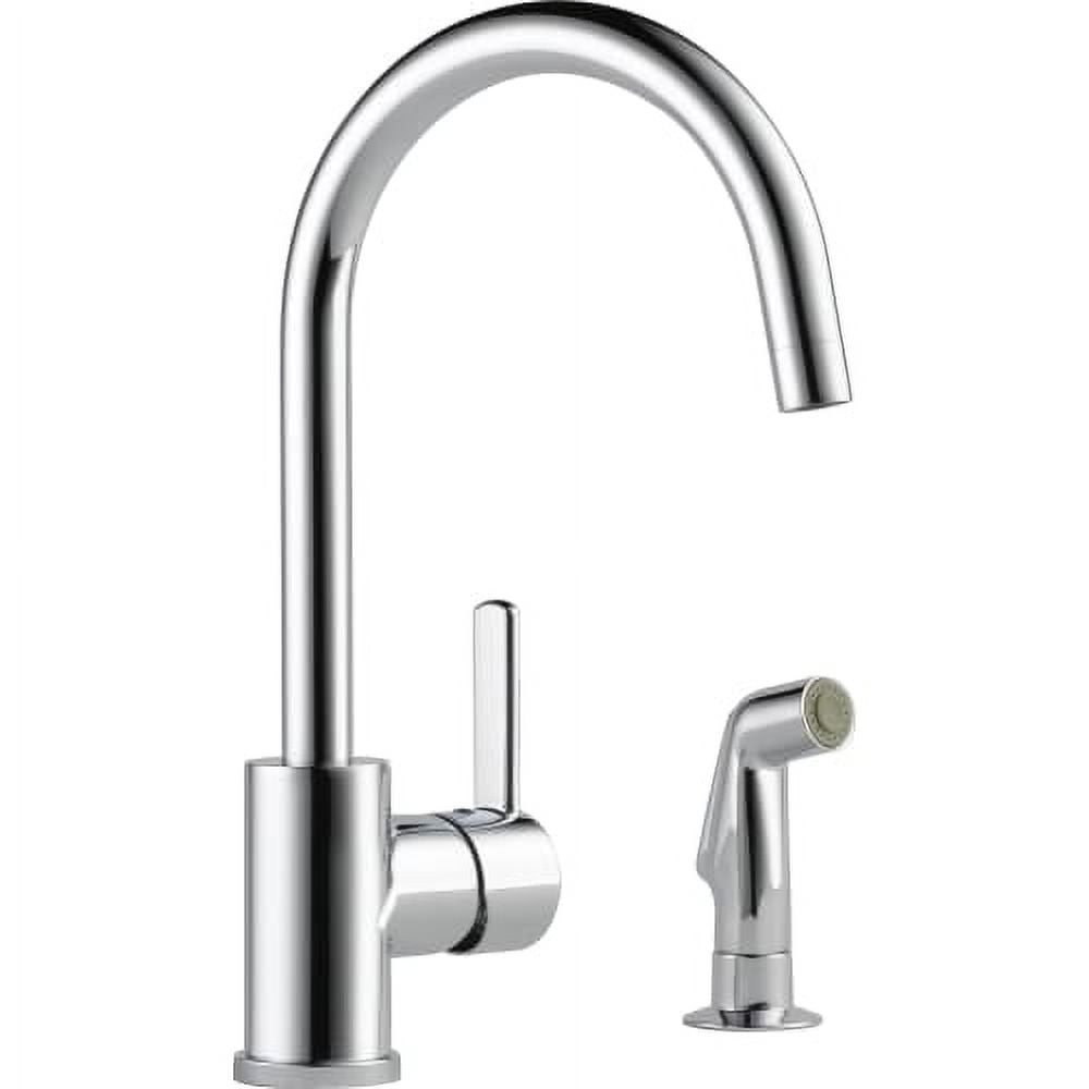 Chrome Single Handle Kitchen Faucet with Pull-out Spray