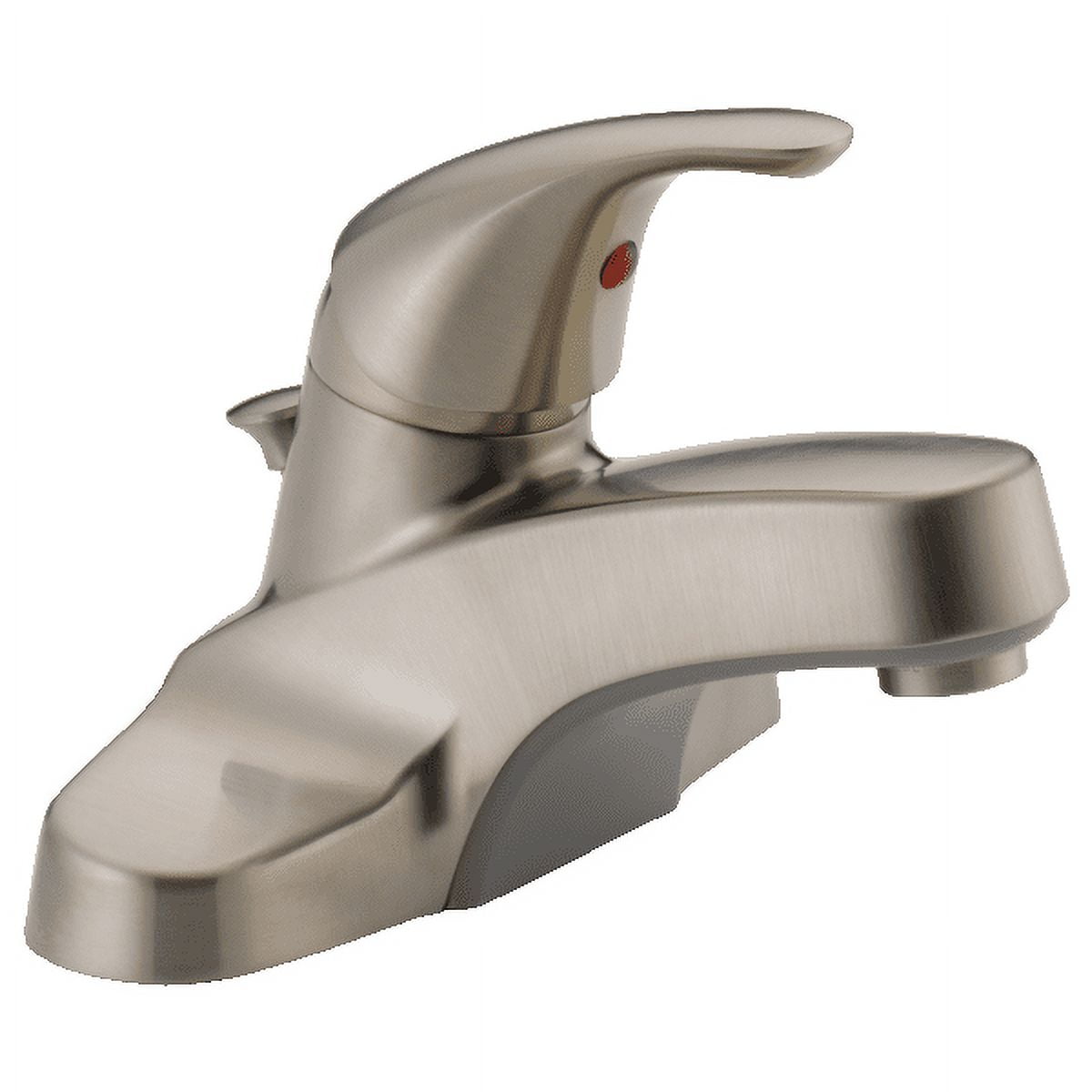 Core Transitional 6'' Brushed Nickel Bathroom Faucet with Drain