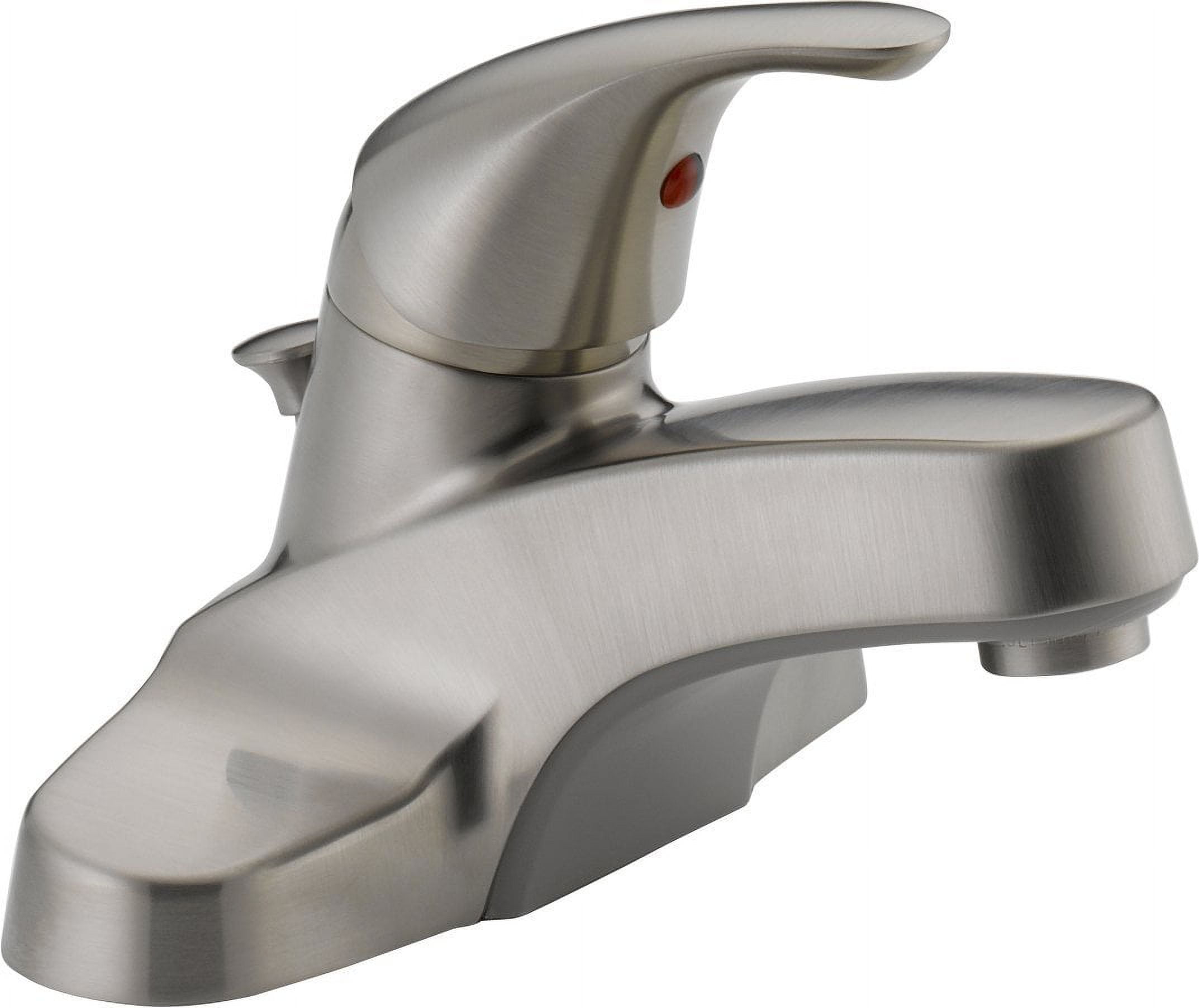 Core Transitional 6'' Brushed Nickel Bathroom Faucet with Drain
