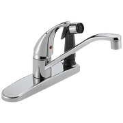 Peerless Single Handle Deck-Mount Kitchen Faucet in Chrome P114LF
