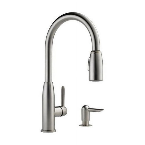 Peerless Single Handle Pull-Down Kitchen Faucet in Stainless P188103LF-SSSD