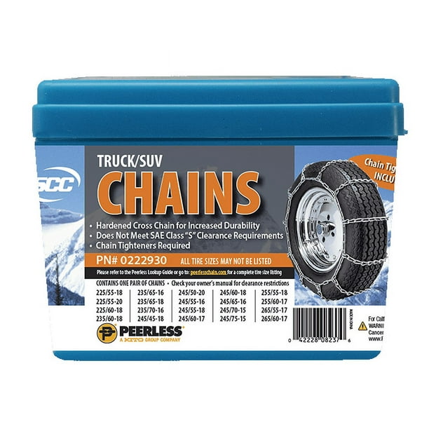Peerless Truck Tire Chains with Rubber Tighteners, 0222930