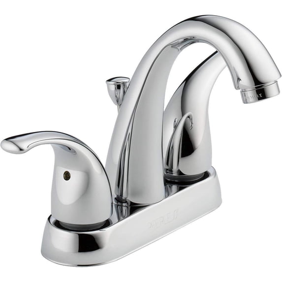Delta Faucet Peerless Tunbridge 2-Handle Centerset Bathroom Faucet with Pop-Up Drain Assembly, Chrome P299695LF — Standard US Bathroom Rough-In, Lever Control