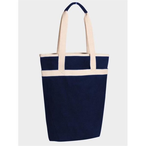 Peerless WIN001-Navy Wine Bottle Tote Bag, Navy