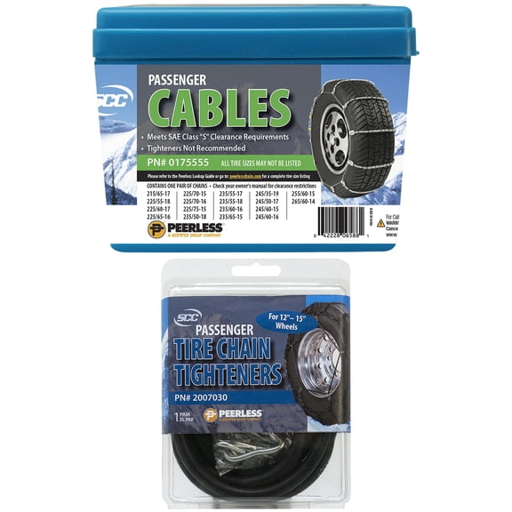 Peerless Winter Track Tire Cables for Passenger Cars 2 Pieces