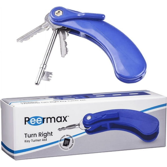 Peermax Turn Right Key Turner Aid for People with Arthritis or weak Hand Grip | Assist Devices for Elderly and Seniors Key Holder Tools for Hands | aids for Disabled or Handicapped | fits 3 Keys