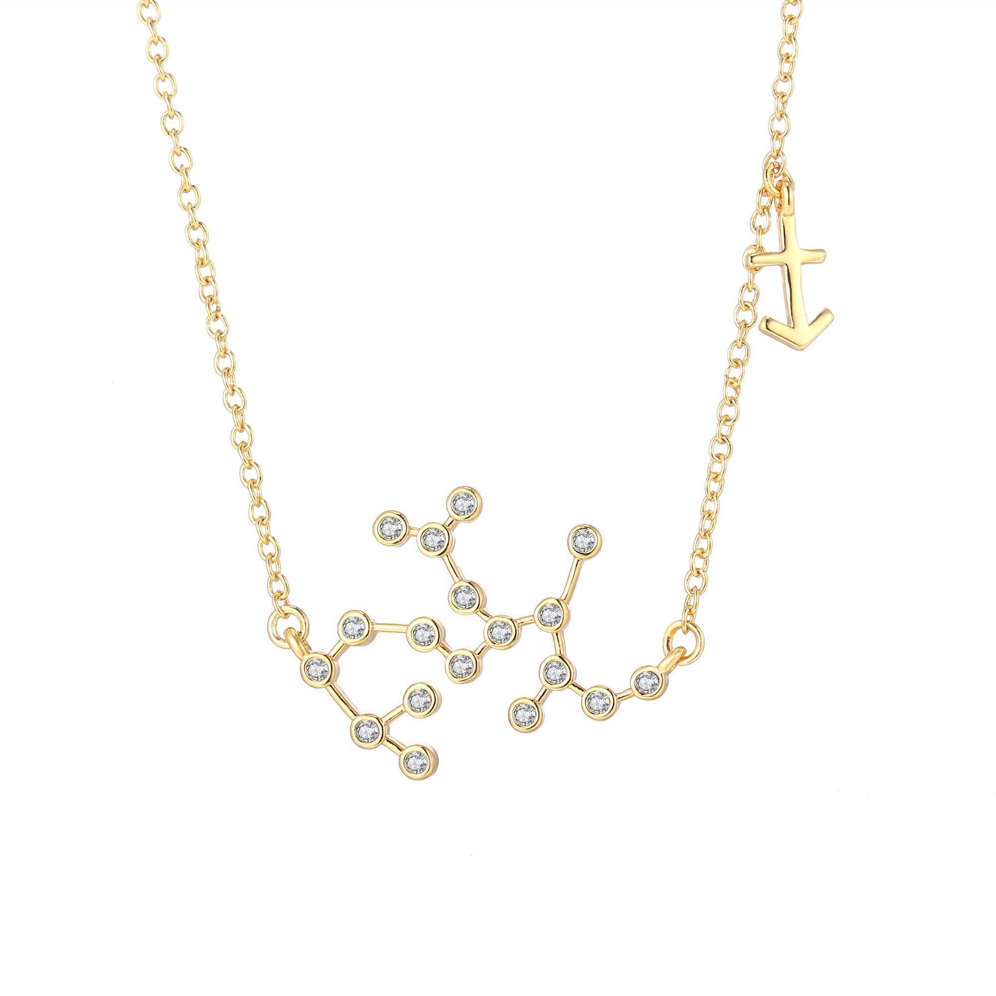 Peermont 18k Gold Plated Zodiac Constellation Necklace, Astrology