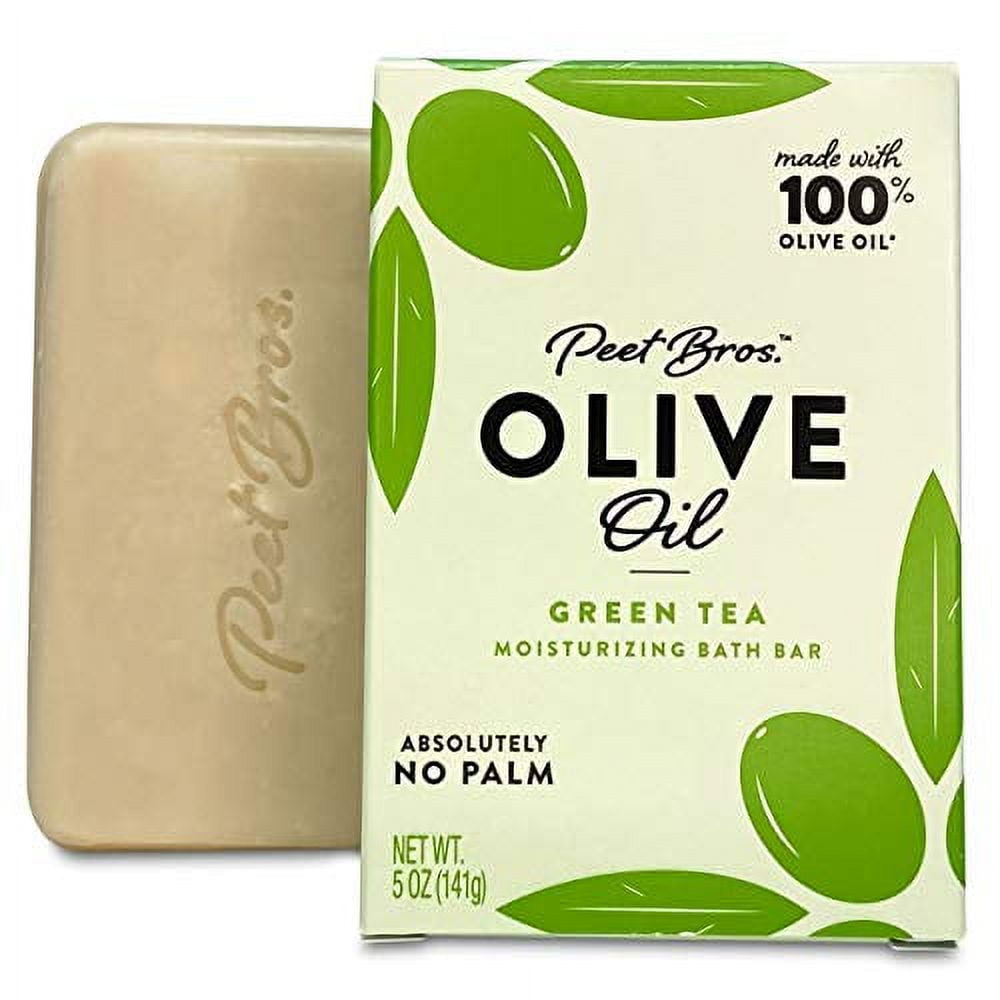 Peet Bros Green Tea Olive Oil Bar Soap, 5 Ounces