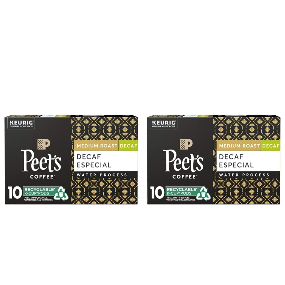 Peet,S Coffee K-Cup Single Serve Pack For Keurig Brewers, Decaffeinated Especial, 10 Ct (Pack Of 2)