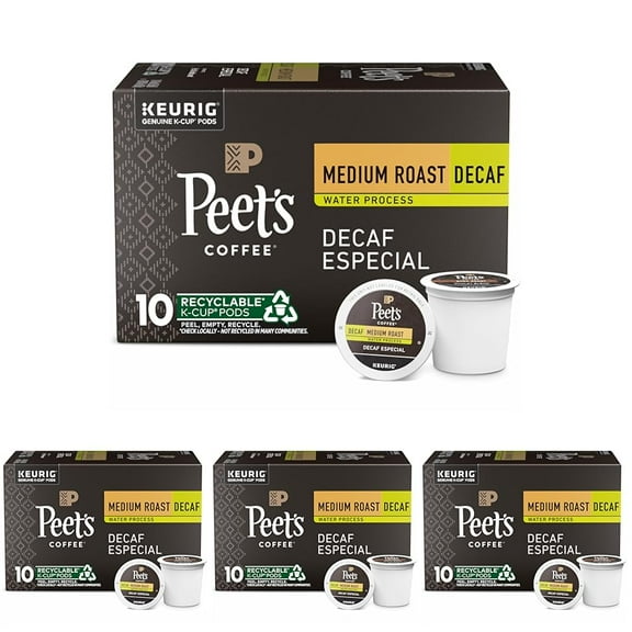Peet,S Coffee K-Cup Single Serve Pack For Keurig Brewers, Decaffeinated Especial, 10 Ct (Pack Of 4)