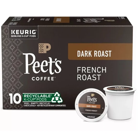 PeetS French W/Chocolate Truffles K-Cup Pods Coffee For Keurig Brewers 10 Count