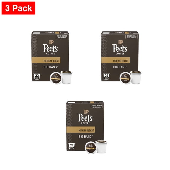 Peet's Coffee Big Bang Medium Roast Single Serve Coffee Pods - 22ct